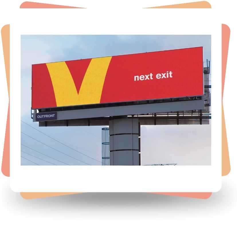 Billboard with McDonalds advertising